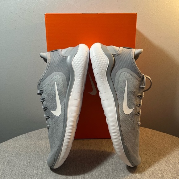 Nike Free RN 2018 Wolf Grey/White-Volt Athletic Men’s Shoe Size 10 942836-003​ - Picture 8 of 11